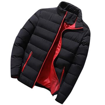 Abrigo Hombre otoño Invierno Chaqueta Casual Algodón Moda Chaqueta Gruesa Cuello de pie Caliente Informal Cazadora cremallera Outwear Deportivo Tops Parka Cálido Jacket plumas Talla grande