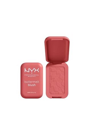 NYX PROFESSIONAL MAKEUP Rubor en polvo Buttermelt, resistente a la decoloración y a la transferencia, hasta 12 horas de uso, fórmula vegana - Feeling Butta