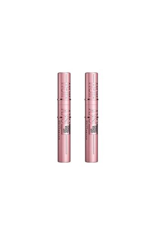 Maybelline New York, Pack duo de maquillaje: x2 Máscara de pestañas Lash Sensational Sky High, Tono Negro
