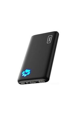 INIU Power Bank, Slimmest USB C Triple 3A de Alta Velocidad 10000mAh Bateria Externa, Bateria Portatil con Linterna para iPhone 15 14 13 12 11 X Pro MAX Samsung S22 S21 S20 iPad Tablet Airpods etc