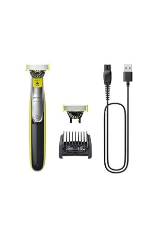 Philips OneBlade 360 - Maquinilla de Afeitar Híbrida, Barbero Eléctrico y Afeitadora, 2 Cuchillas 360, Peine-Guía Ajustable 5 en 1 (modelo QP2734/30)