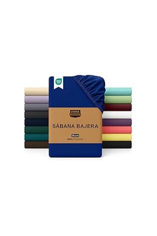 Utopia Bedding Sabana Bajera 140x200 - Azul Real- Bolsillo Profundo - Microfibra Cepillada (Cama 140)