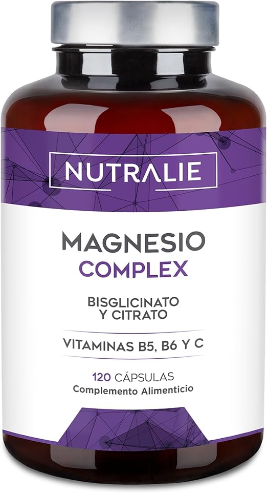 Citrato de Magnesio 1545mg + Magnesio Bisglicinato 600mg - Reduce Cansancio y Fatiga, Alivia Dolor Articulaciones y Músculos - Magnesium Alta Biodisponibilidad |120 Cápsulas Nutralie