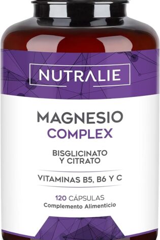 Citrato de Magnesio 1545mg + Magnesio Bisglicinato 600mg - Reduce Cansancio y Fatiga, Alivia Dolor Articulaciones y Músculos - Magnesium Alta Biodisponibilidad |120 Cápsulas Nutralie