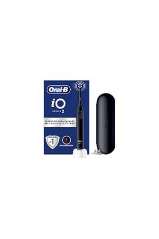 Oral-B iO 3N Cepillo de Dientes Eléctrico con Mango Recargable, 1 Cabezal y Estuche de Viaje, Diseñado por Braun, Regalos Originales Mujer y Hombre - Negro