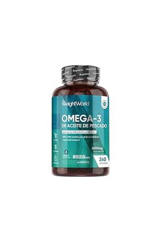 Omega 3 2000mg - 240 Perlas de Aceite de Pescado (660mg EPA + 440mg DHA) - Ácidos Grasos de Omega 3 para 4 Meses, Sin OGM