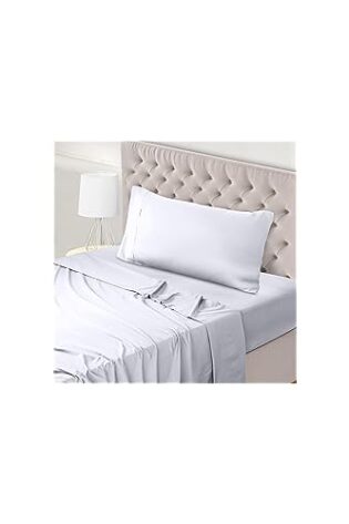 Utopia Bedding Juego de Sabanas 3 Piezas 90x190 - Poliéster Microfibra Cepillada - Sábana Bajera, Sábana Plana y 1 Funda de Almohada 50x75 (Cama 90, Blanco)