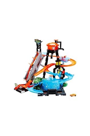 Hot Wheels Cocodrilo Destructor, pista de coches de juguete (Mattel FTB67)