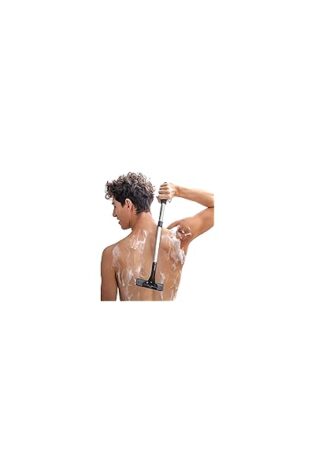 Hatteker Afeitadora espaldas Masculina Afeitadora Corporal Eléctrica con brazo extensible Ajustable Maquina de afeitar Kit Recortadora de curpo,barba para cara, brazo, barbilla Sin cable