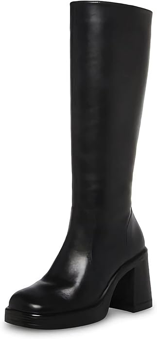 Sovanyou – Botas de cuero negro con plataforma Otros Ofertas Outlet Sovanyou - Botas de cuero negro con plataforma