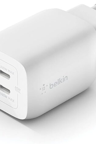 Belkin Cargador de Pared Doble USB tipo C de 65 W,