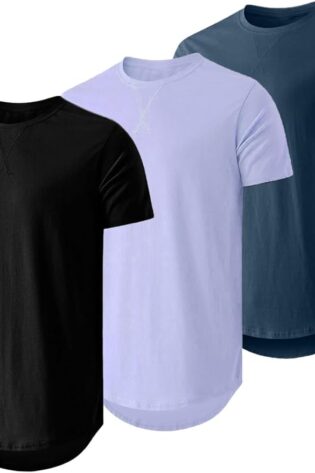 JMIERR Paquete de 3 camisetas de algodón Hipster