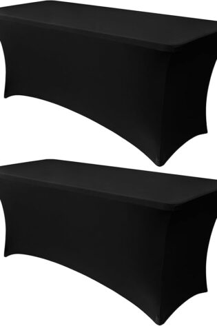 Obstal Mantel elástico de elastano negro de 6