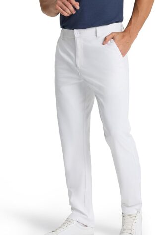 Pantalones de golf de ajuste clásico para hombre,