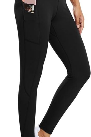 BALEAF - Leggings con forro de vellón para