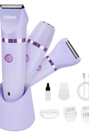 Ufree Maquinilla de afeitar eléctrica para muje...