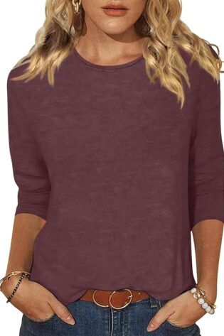 EADINVE - Camisetas informales de manga 3/4 para