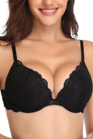 Deyllo - Brasier de encaje para mujer con