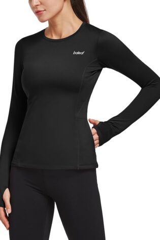 baleaf Camisas térmicas para mujer, manga larga...
