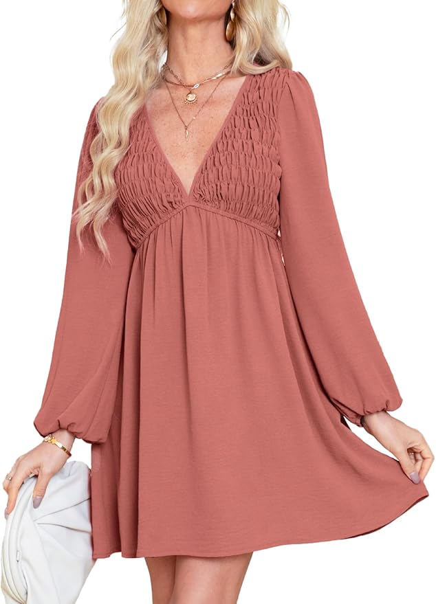 BerryGo Vestido casual de manga larga para mujer, Otros Ofertas Outlet BerryGo Vestido casual de manga larga para mujer,