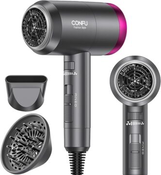 CONFU Secador de pelo iónico de 1600 W, … 28.49€