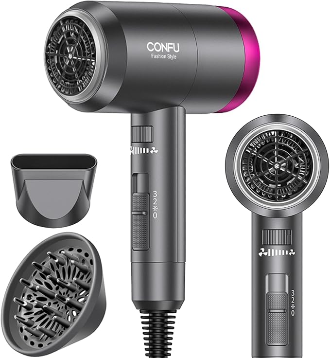CONFU Secador de pelo iónico de 1600 W, Otros Ofertas Outlet CONFU Secador de pelo iónico de 1600 W,