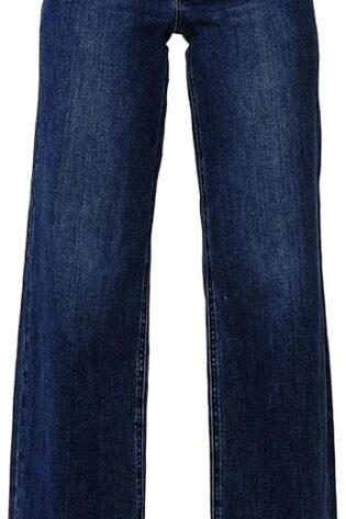 Astylish Jeans para mujer, pierna ancha, cintur...