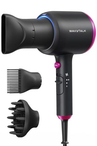 Wavytalk - Secador de pelo iónico con difusor