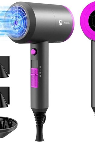 Slopehill - Secador de pelo iónico profesional,...