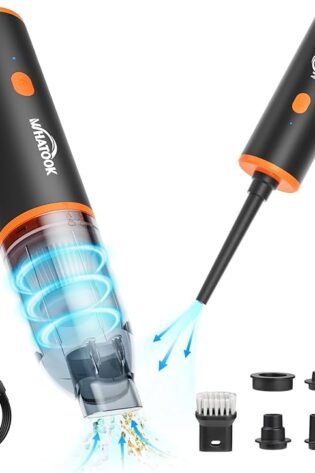 WHATOOK Soplador Aire Comprimido 100K RPM 3en1