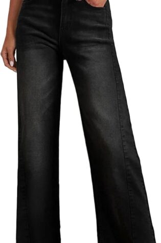 PRETTYGARDEN - Jeans de pierna ancha para mujer,