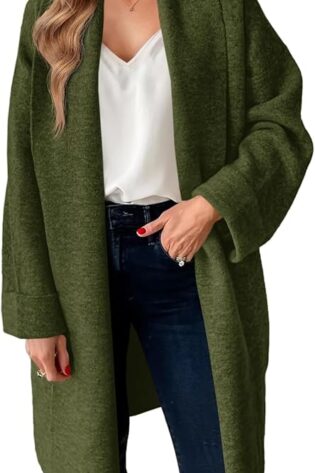 Saodimallsu Cárdigan largo para mujer, grueso, ...