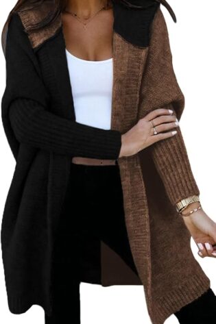 Astylish - Suéter tipo cárdigan de punto con