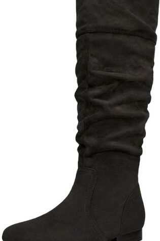 DREAM PAIRS Botas de pantorrilla ancha hasta la