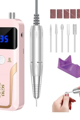 Taladro de uñas portátil profesional 35000 RPM,...