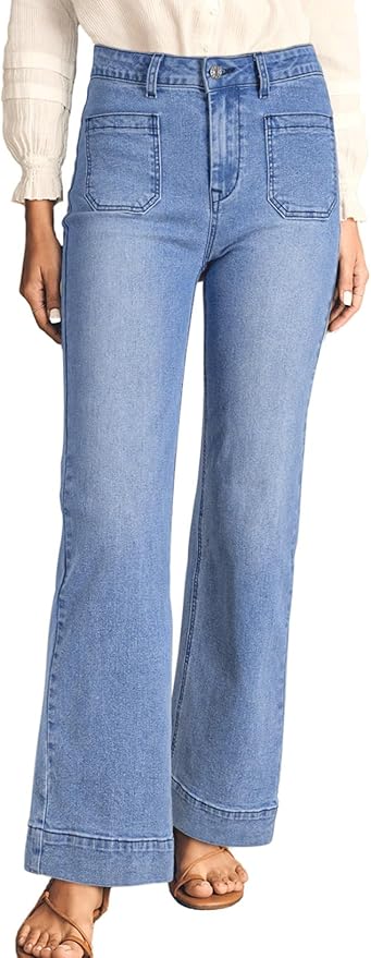 Astylish – Jeans de pierna ancha para mujer, Otros Ofertas Outlet Astylish - Jeans de pierna ancha para mujer,