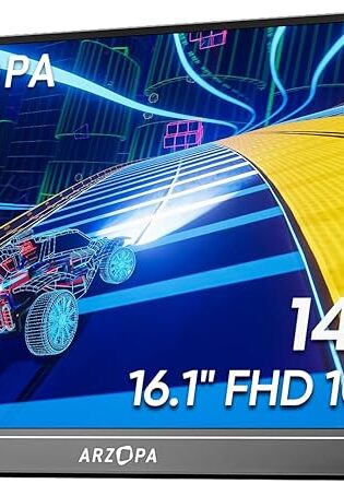 ARZOPA Monitor portátil para juegos de 16.1 pul...