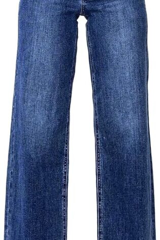 Astylish Jeans para mujer, pierna ancha, cintur...