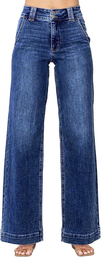 Astylish Jeans para mujer, pierna ancha, cintur… Otros Ofertas Outlet Astylish Jeans para mujer, pierna ancha, cintur...