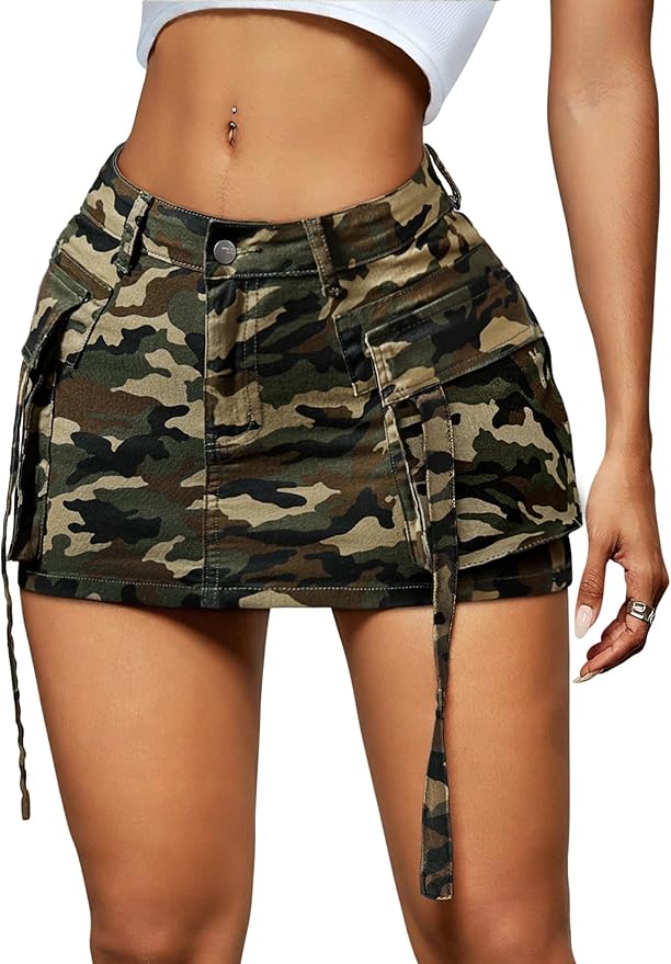 Falda cargo para mujer, minifa... -37%