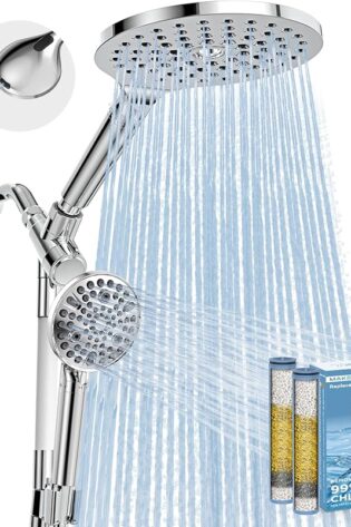 MakeFit Cabezal de ducha de lluvia con doble