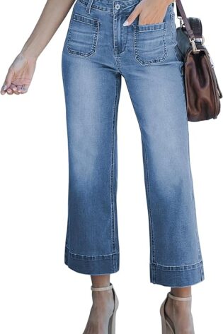 luvamia - Jeans para mujer, modernos, de pierna