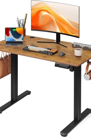 DEVAISE Escritorio Elevable Eléctrico,Mesa Regulab