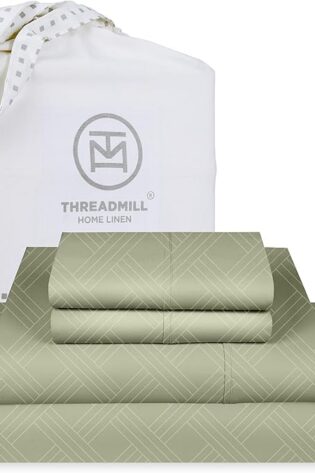 Threadmill Juego de sábanas tamaño king, tejido...