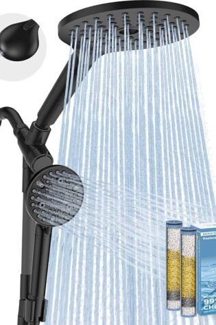 MakeFit Cabezal de ducha de lluvia con doble