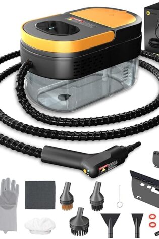 Limpiador a vapor, mango ajustable de 3 niveles,