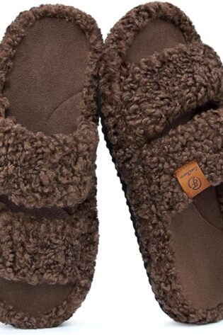 EverFoams - Pantuflas de punta abierta para mujer,