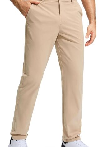 Pudolla Pantalones de golf para hombre, elástic...
