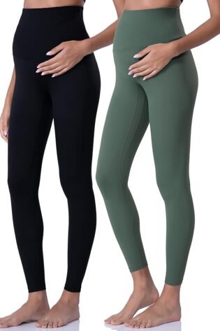 POSHDIVAH - Leggings de maternidad para mujer para