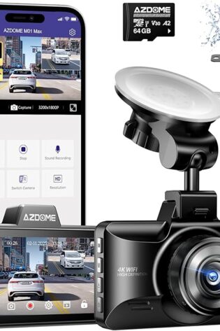AZDOME M01 Max UHD 4K Dash Cam frontal